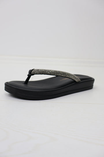 Ceyo 9986-7 Taşlı Parmak Arası Platform Terlik