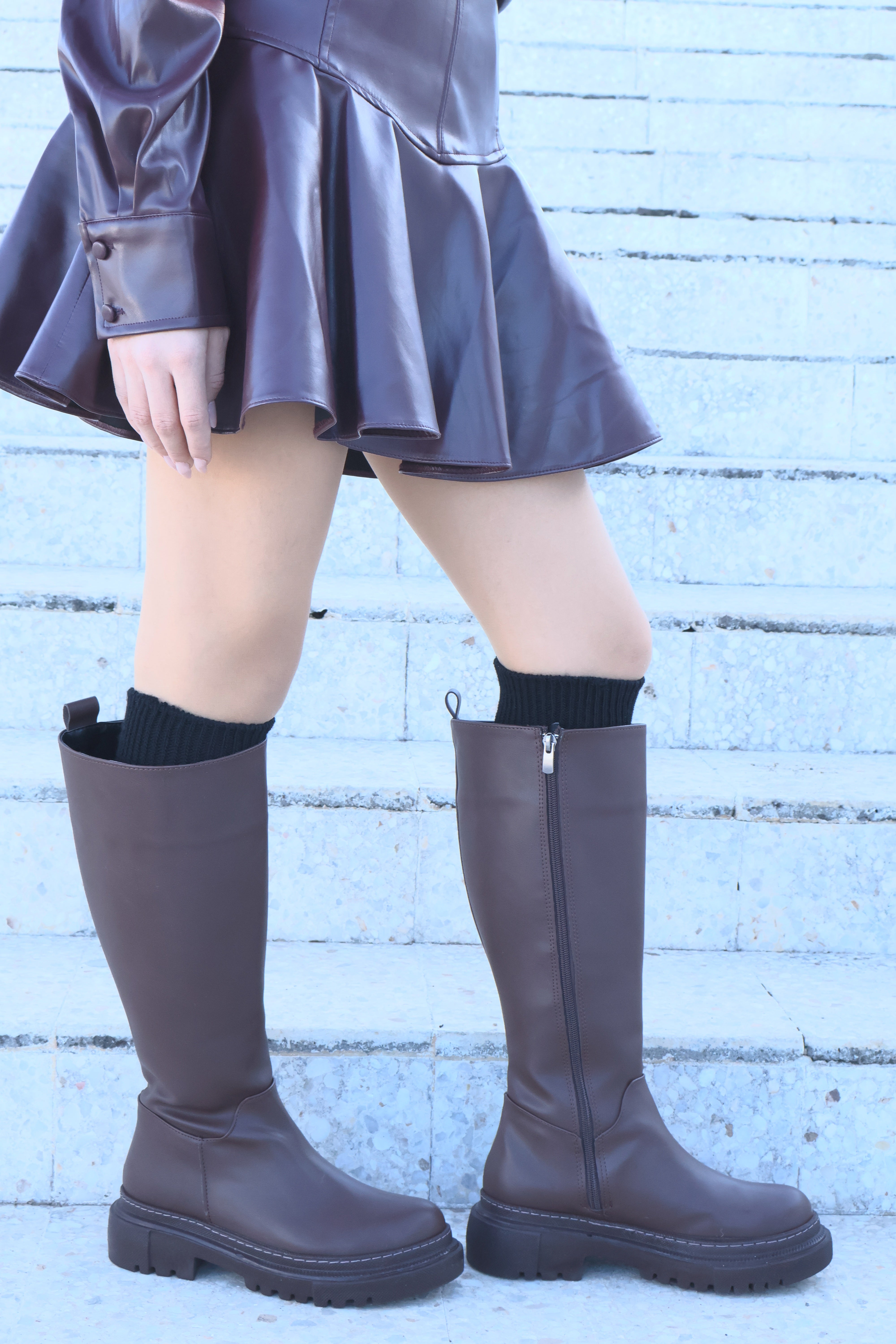 Anica Kahve Kadın Çizme