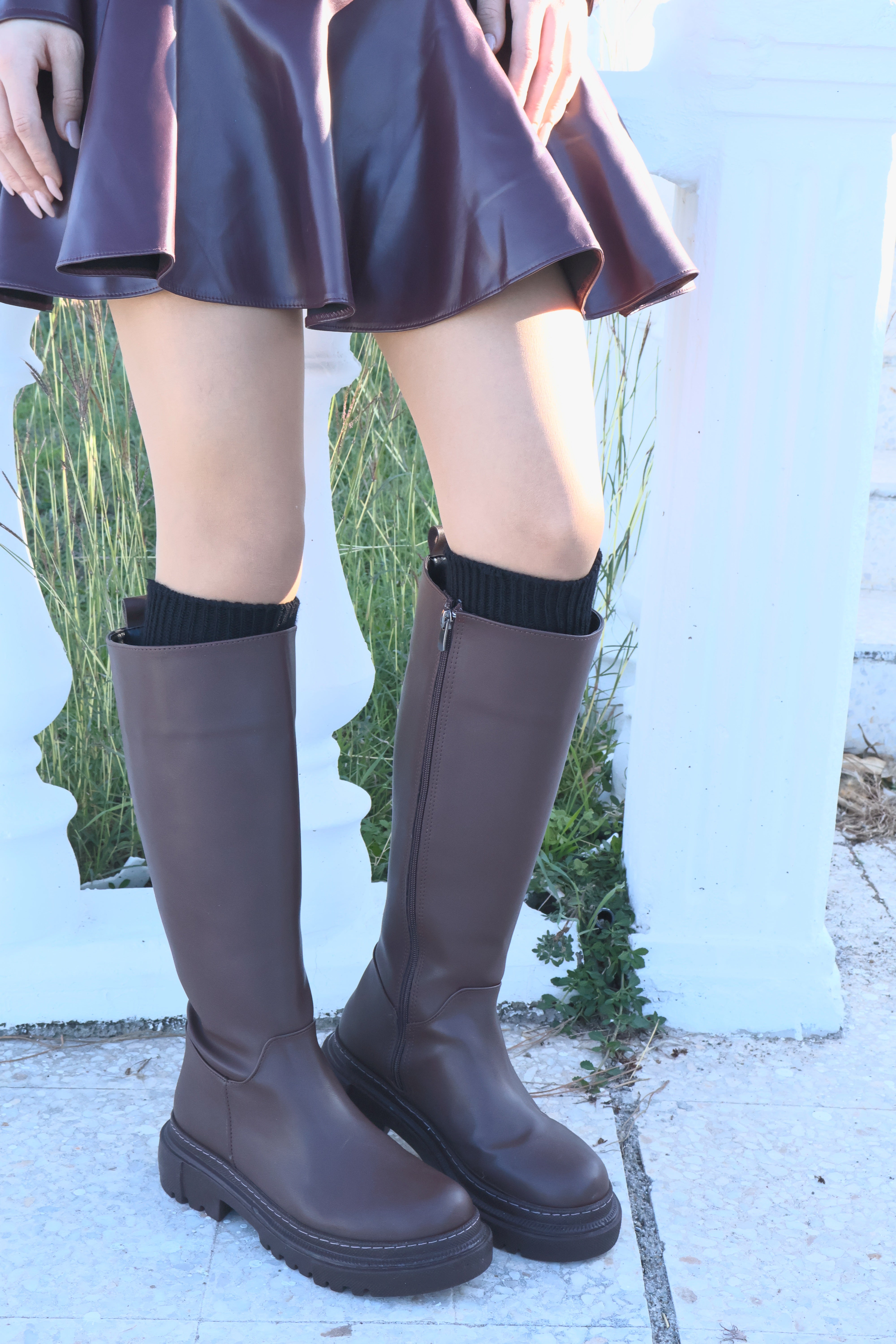 Anica Kahve Kadın Çizme