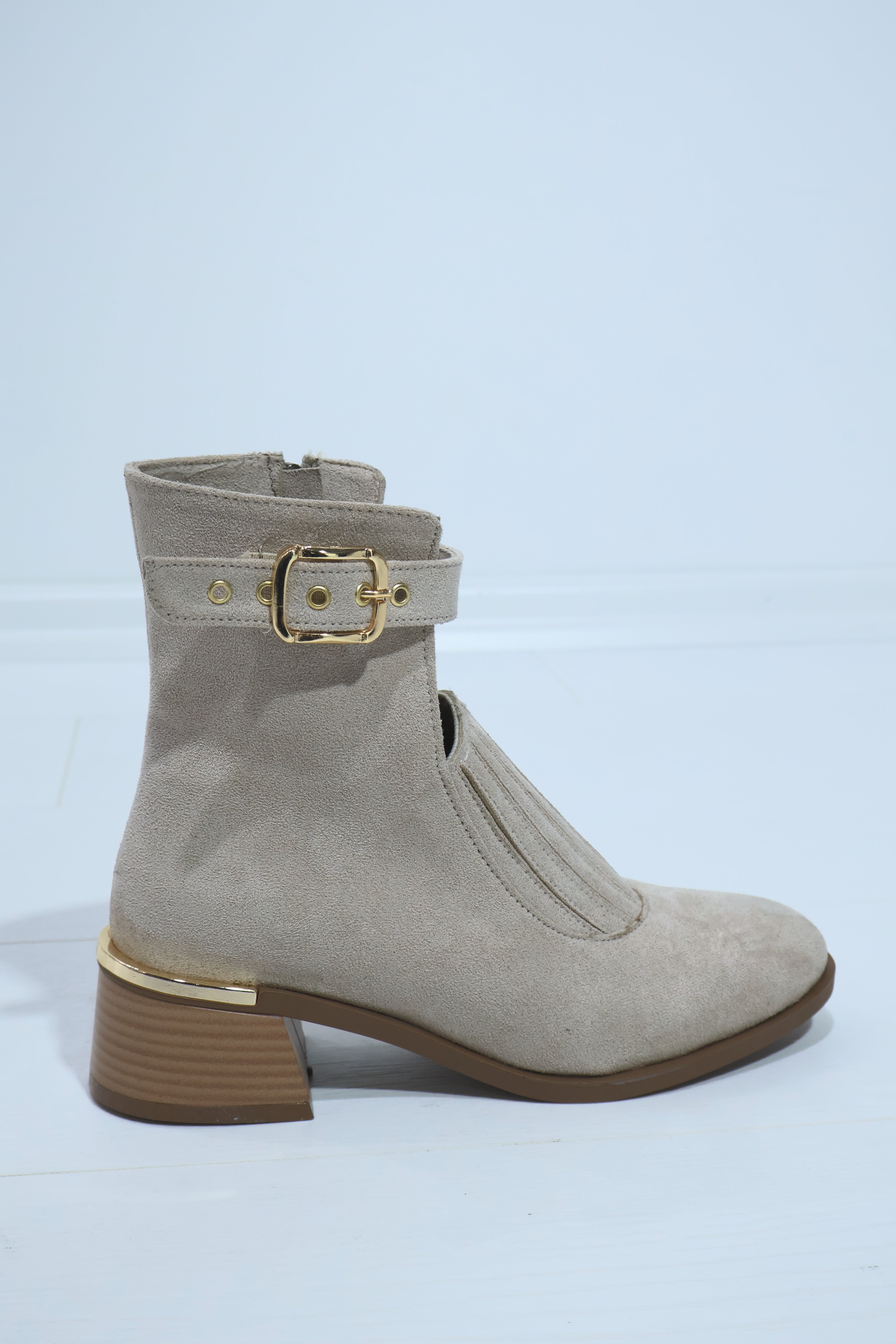 Bolemo Bej Süet Önü Lastikli