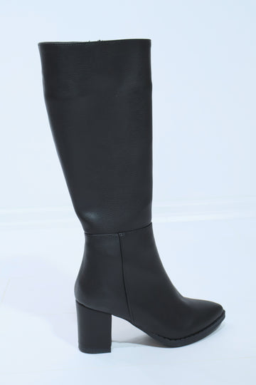 Reyna Topuklu Fermuarlı Kadın Çizme