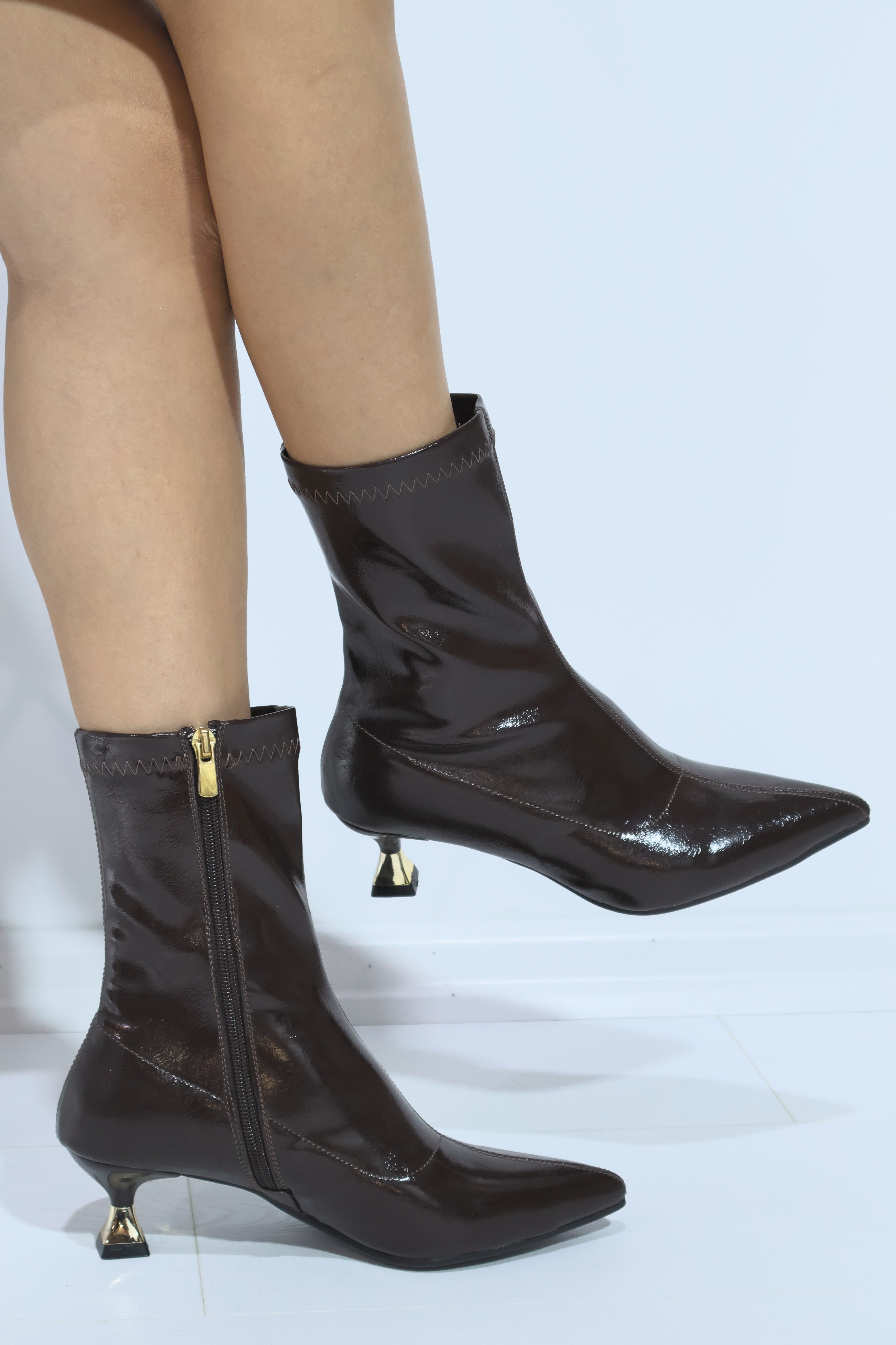 Runa Fındık Topuklu Stiletto Bot