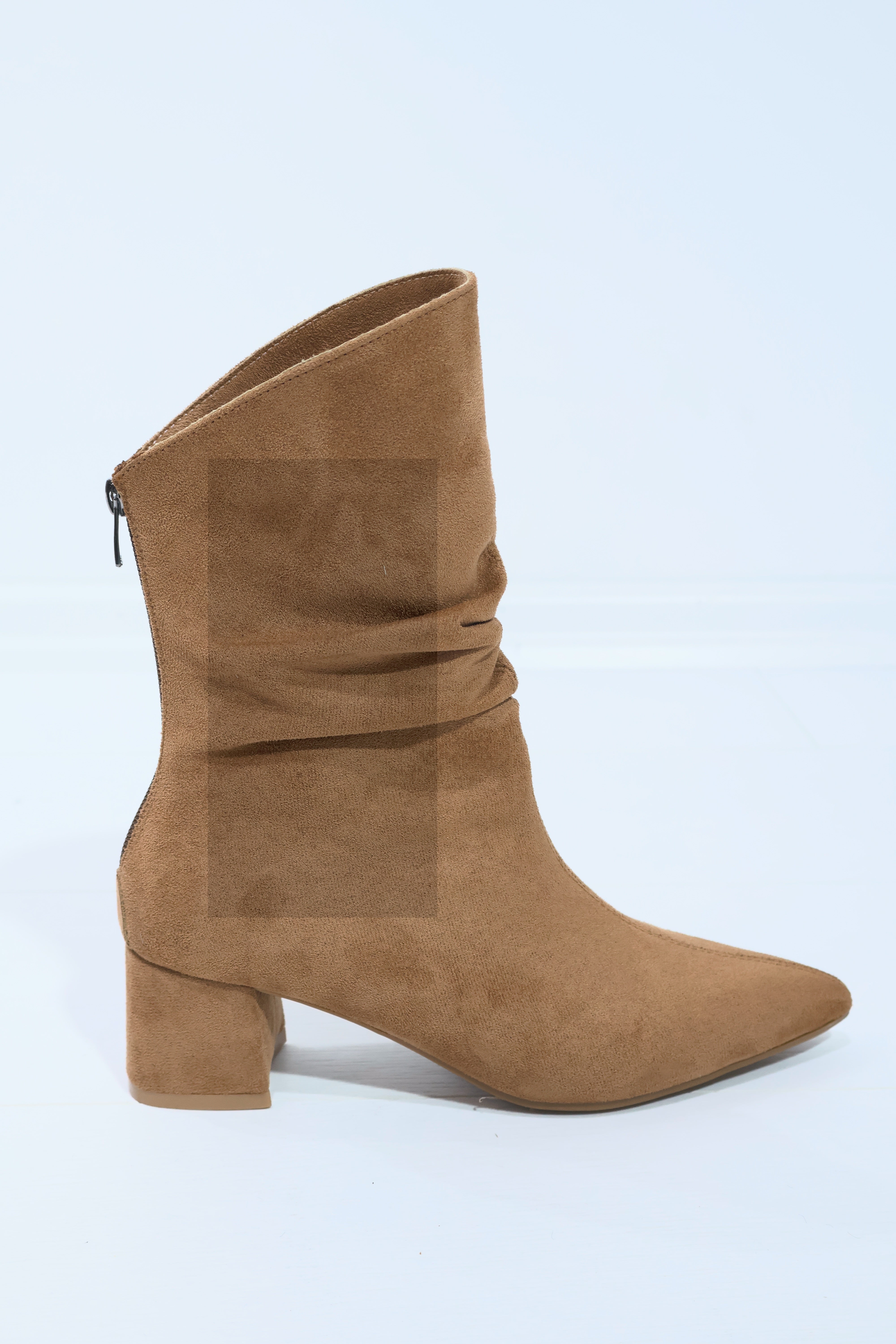 Arina Süet Büzgülü Kadın Topuklu Çizme