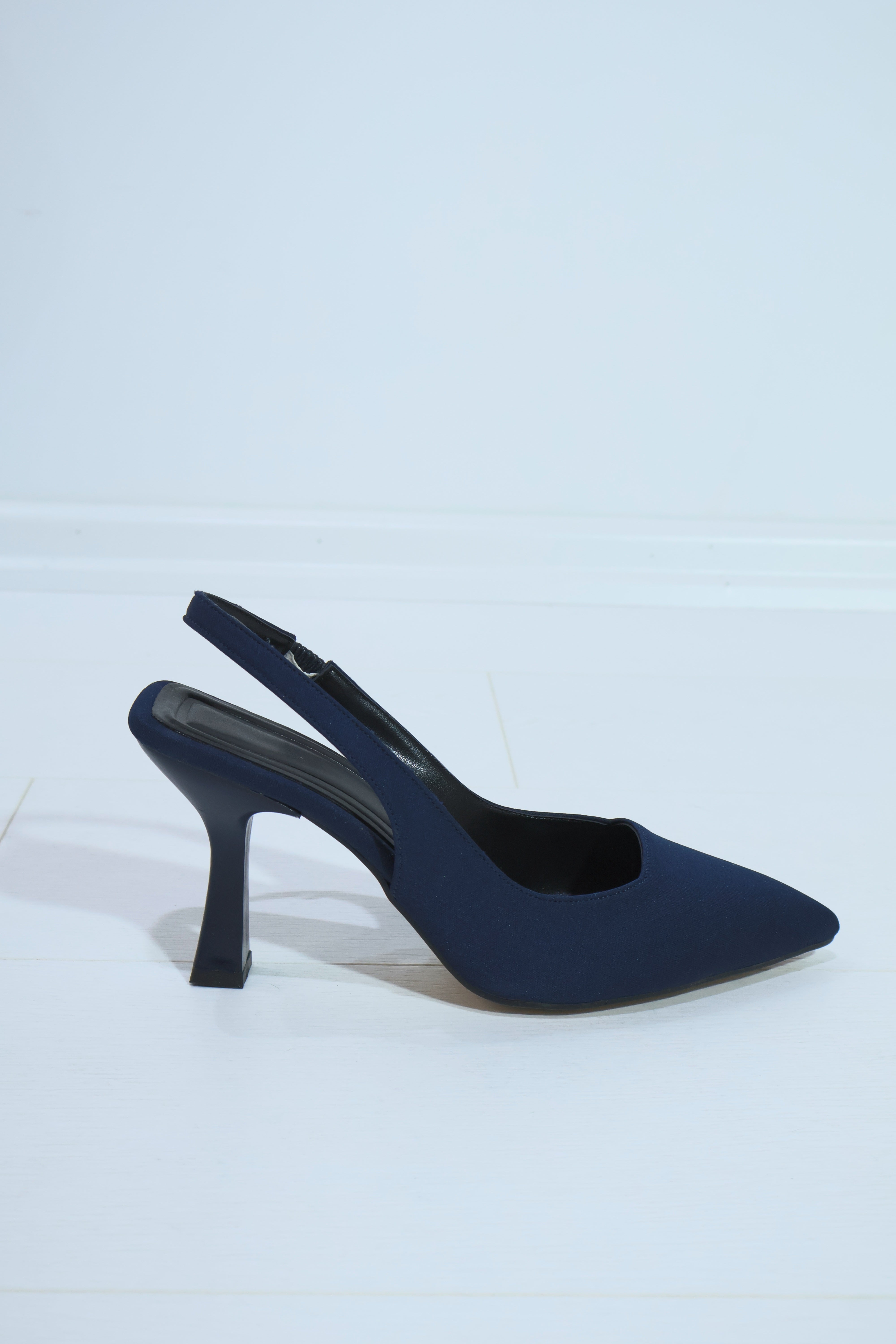 Zara Lacivert Mat Saten Sivri Burun Stiletto