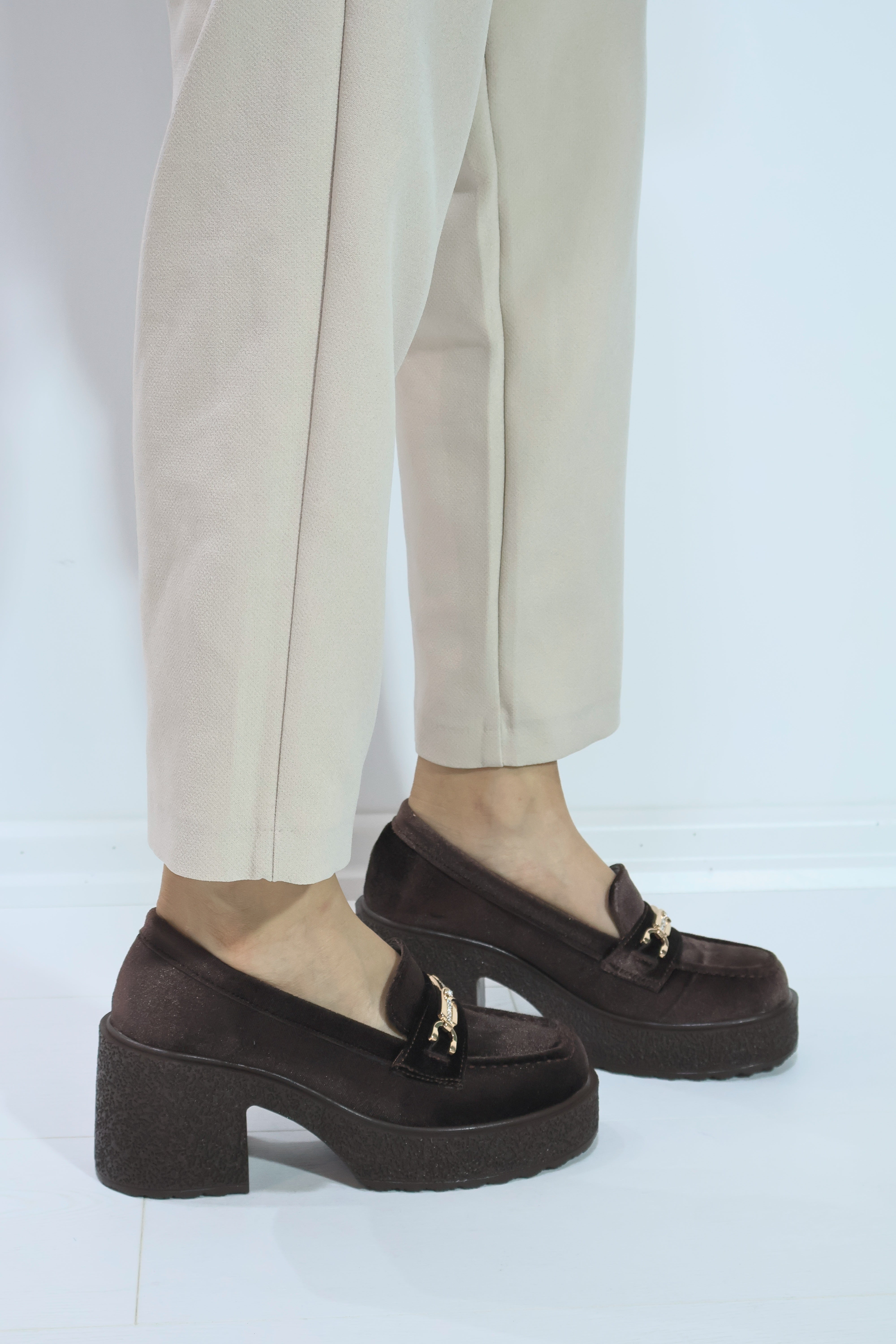 Chıcella Kadife Toka Detaylı Kadın Laofer