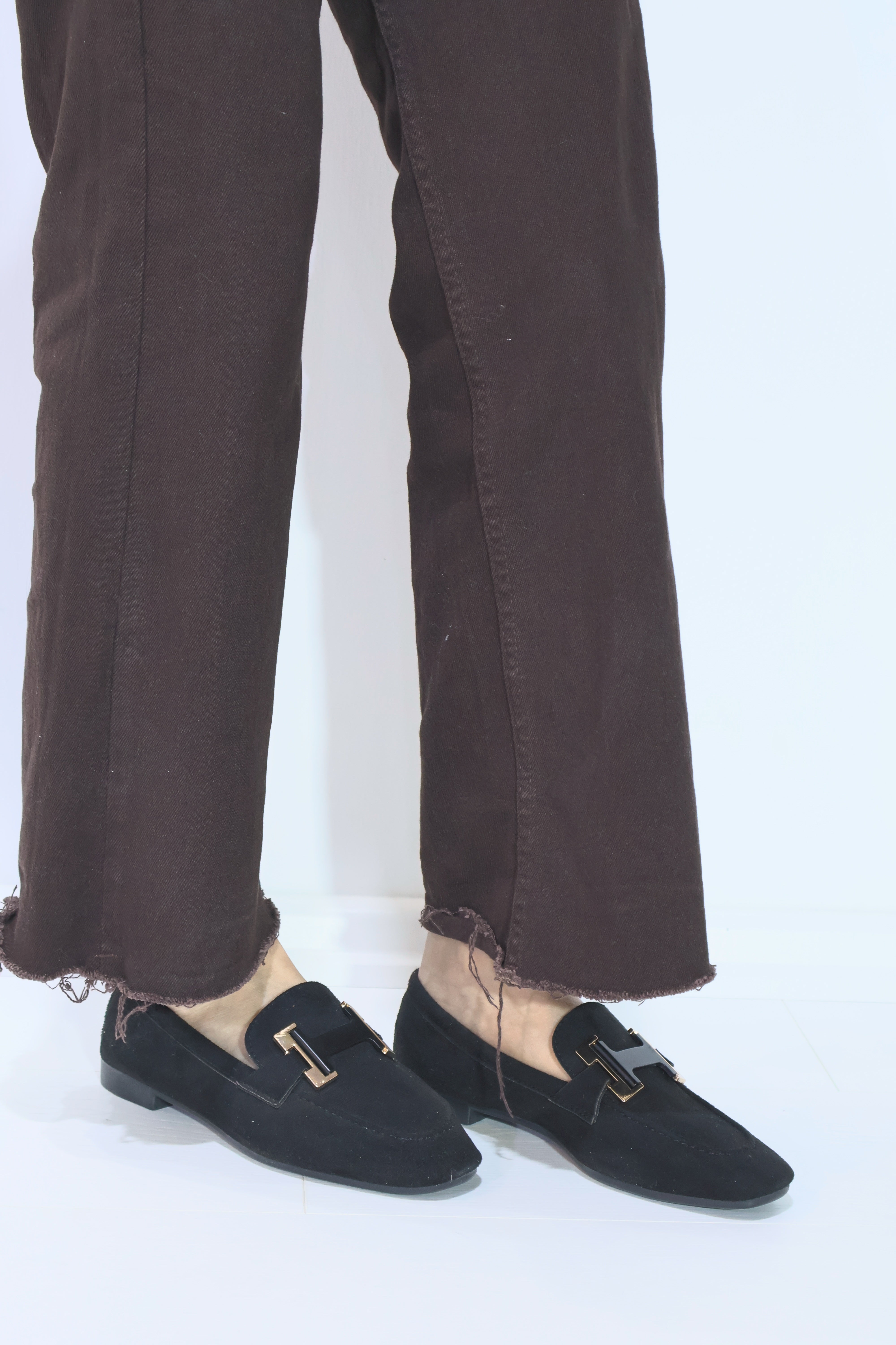 Kadın Taba Süet H Tokalı Loafer Ayakkabı