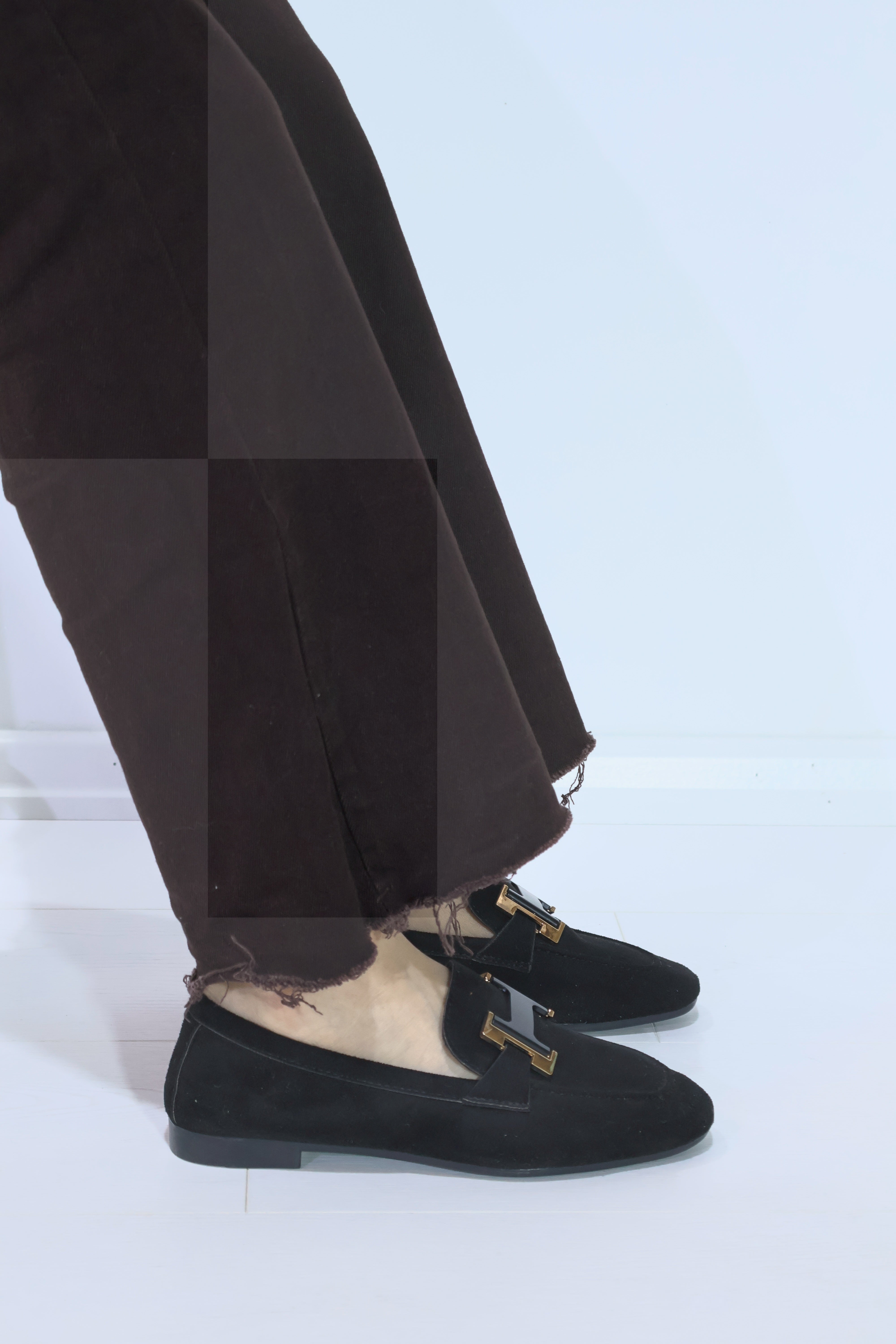 Kadın Taba Süet H Tokalı Loafer Ayakkabı