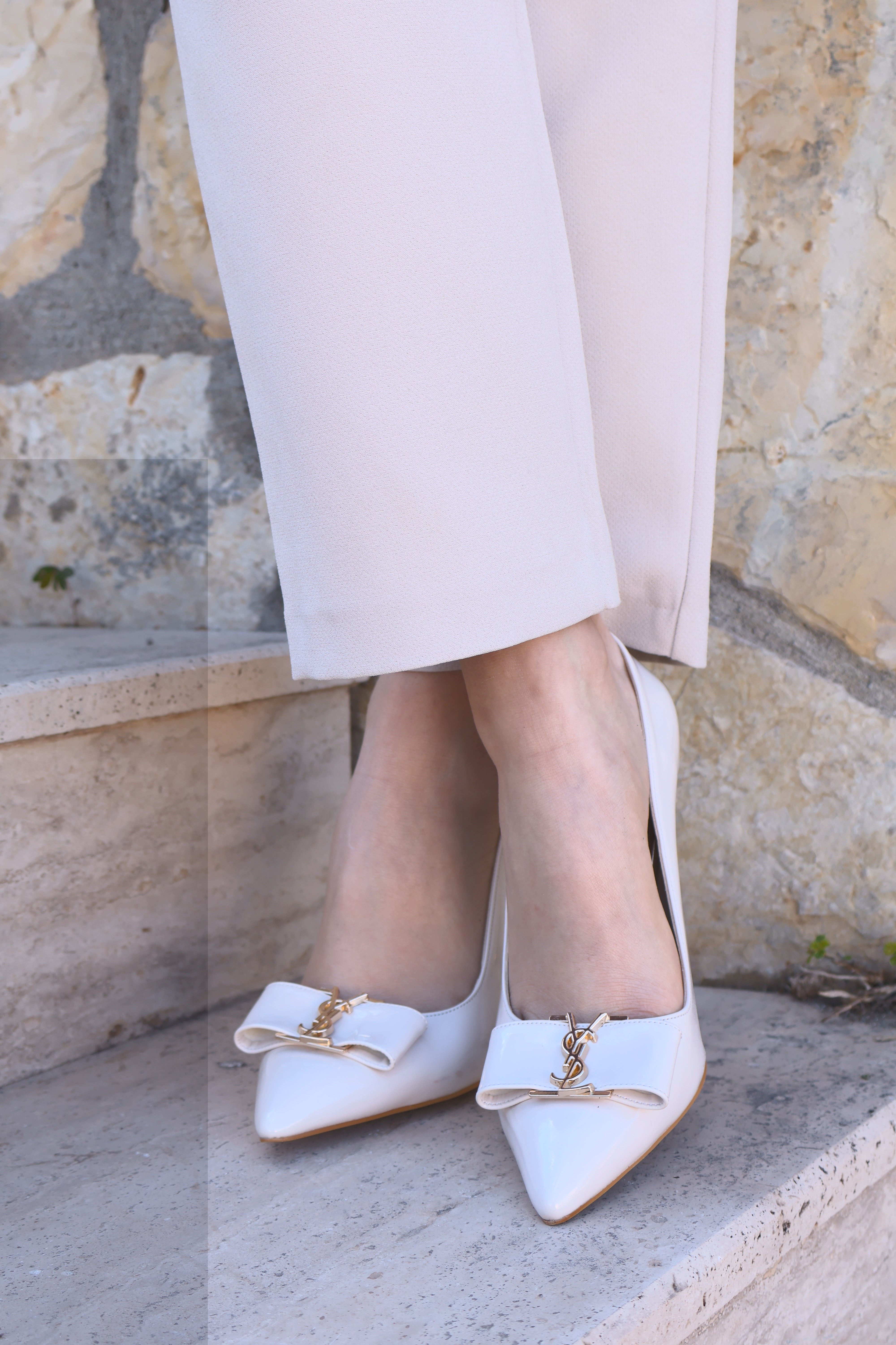 Mimosa Bej Sivri Burunlu Ysl Toka Detaylı