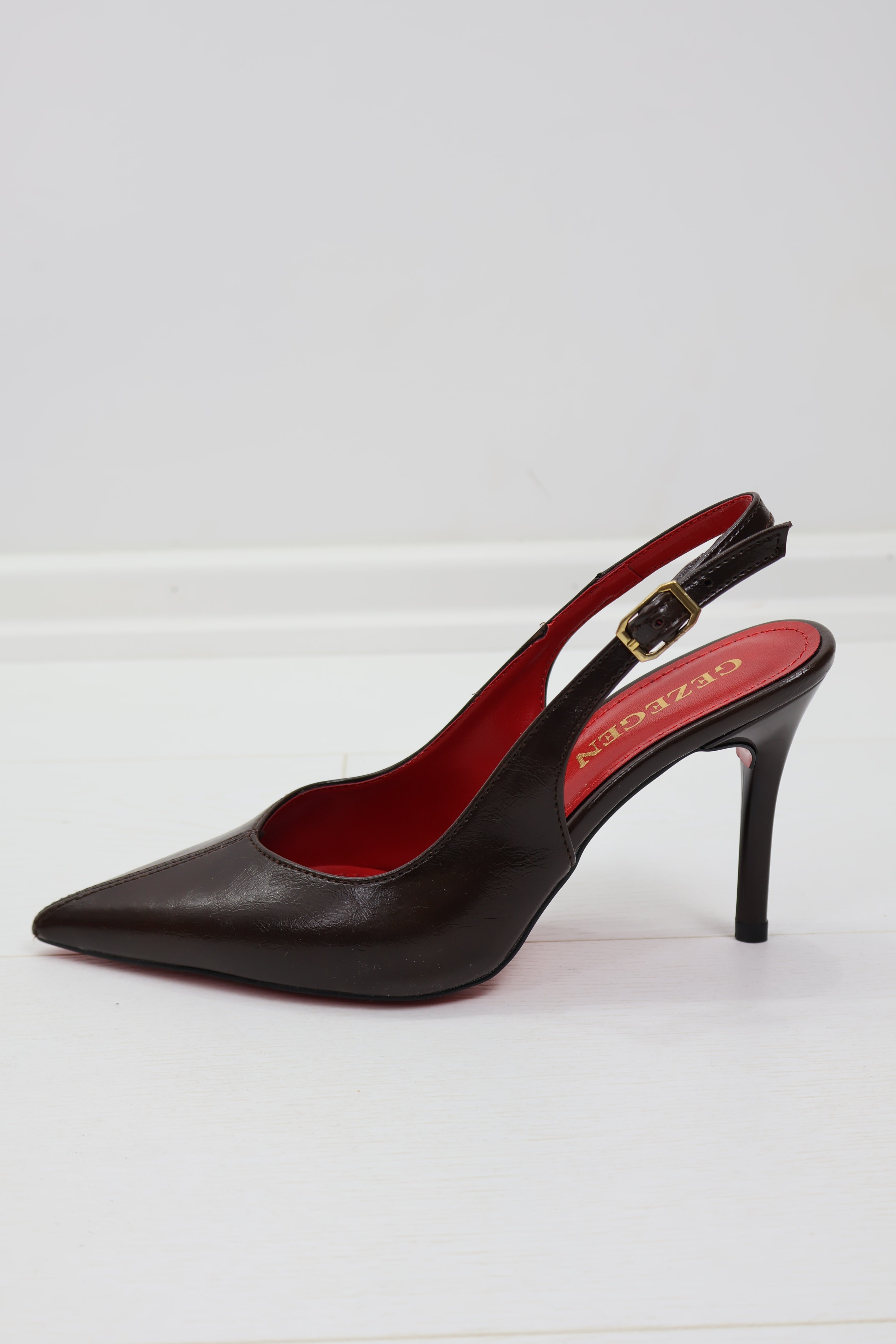 Leona Sivri Burun Slingback Topuklu Ayakkabı
